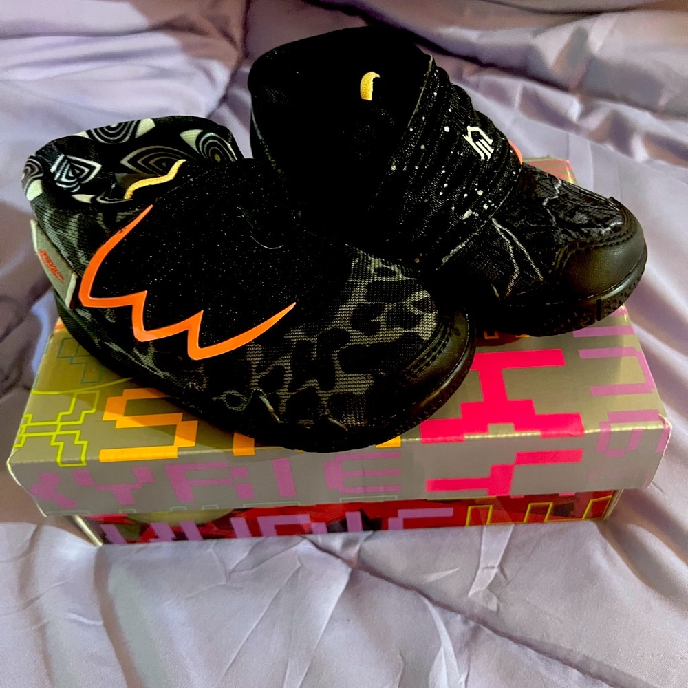 Stylish Black and Orange Kids Shoes